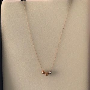 Add-a-bead 10K gold necklace